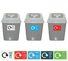 30 Ltr Recycling Bins Set of 3