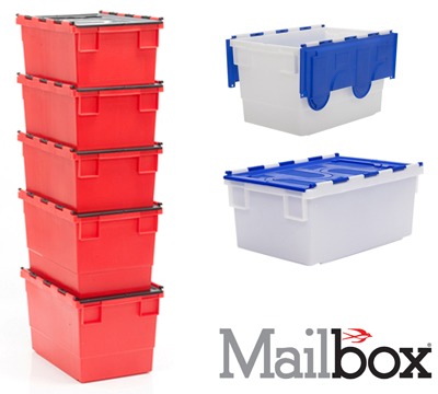Mailbox Stack and Nest Attached Lid Containers