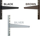 Black, Brown or Silver Twinslot Shelving