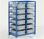 Small Parts Storage Tray Rack with Euro Containers