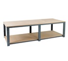 Modular Add on Benches with Lower Shelf