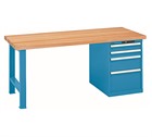 Lista Workbench With 4 Drawer Cabinet