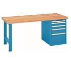 Lista Workbench With 5 Drawer Cabinet 