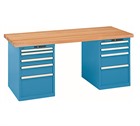 Lista Workbench With 1 x 5 Drawer Cabinet and 1 x 4 Drawer Cabinet