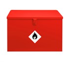 Red Flammable Flat Top Bins