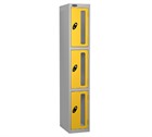 Three Compartment Vision Panel Lockers