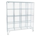 Low Height 16 Compartment Mesh Locker