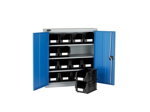 Half Height Cabinet With Linbins Richardsons Shelving Racking Storage Lockers Steps And Platforms Workbenches Part Bins Trucks Trolleys And More